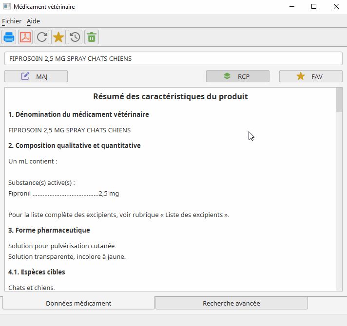 Modification des informations